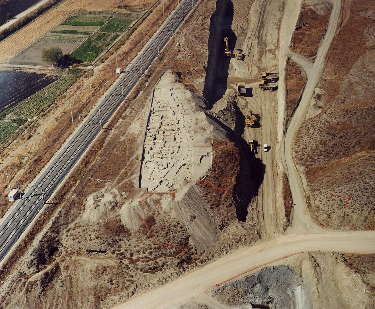 Yacimiento del Cerro de la Gavia localizado durante las obras de AVE